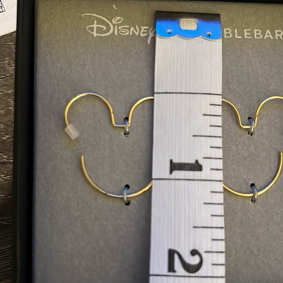 ⚜️BaubleBar Mickey Mouse Disney 18K Gold Sterling Silver Threader Hoop earrings - Picture 6 of 9